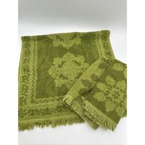 VTG Fashion Manor Bath Towel And 2 Royal Cannon Hand Towels